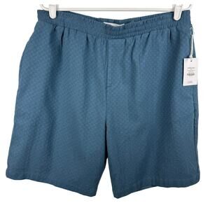 Men's Five Four Los Angeles Navy Somerset Lined Textured Cotton Casual Short L